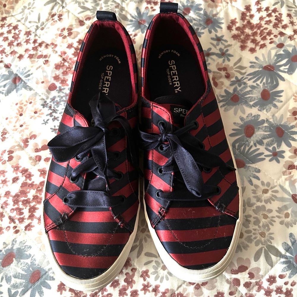 Sperry Red and navy Striped Shoes
